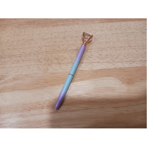 Hand Engraved Gradient Pen Purple Blue - Picture 2 of 6